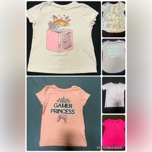 Girls Graphic T-Shirt Bundle Size Small (6/7) Nike + Old Navy + Cat & Jack